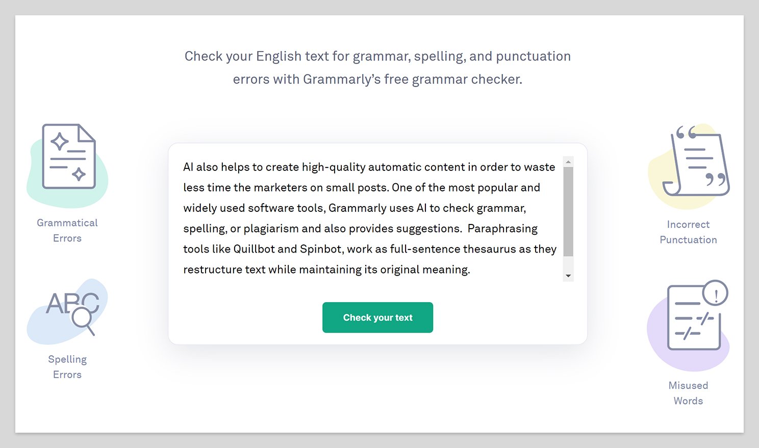 Grammarly interface