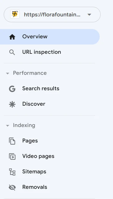 Google search console side bar