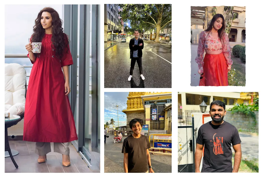 A collage image of top influencers in Bangalore