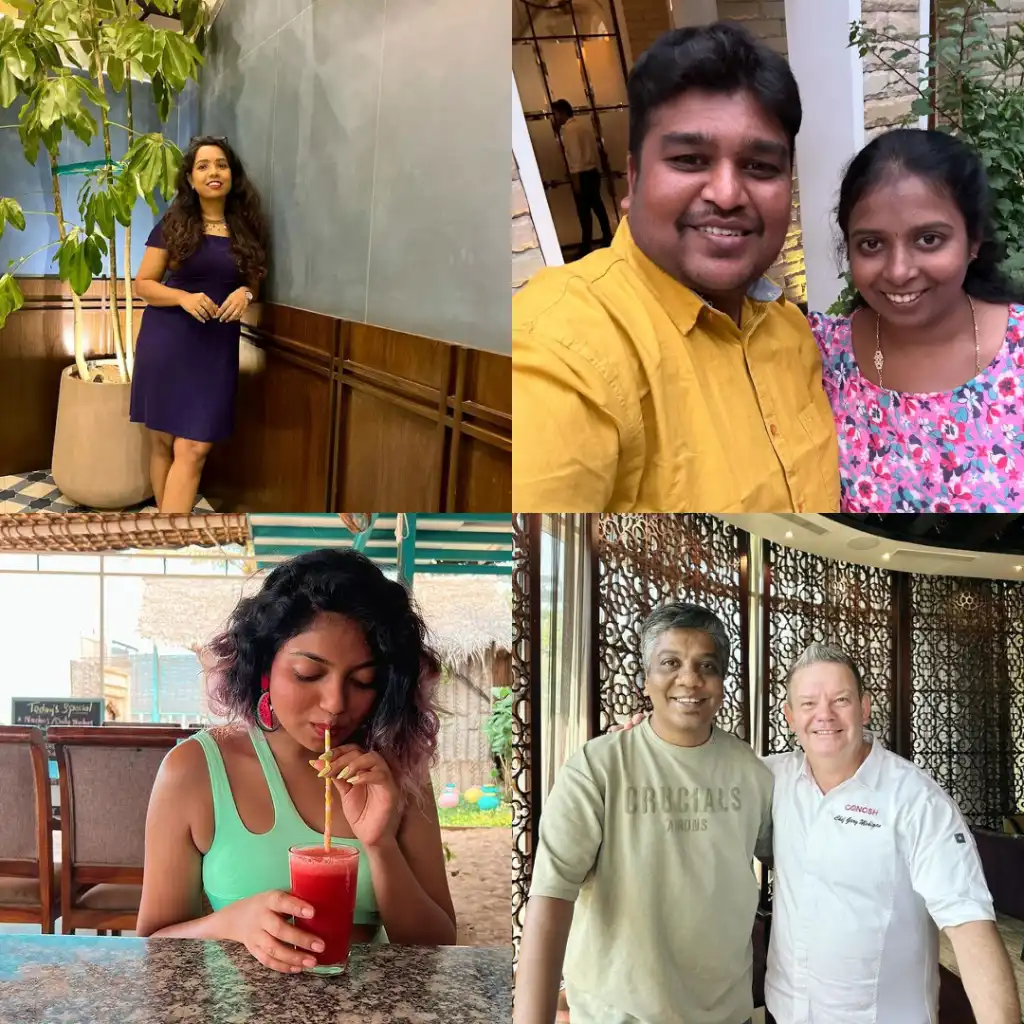 Images of top food influencers in Bangalore