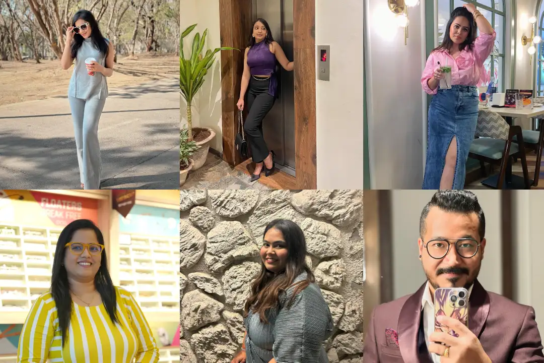 six collage images of top influencers in Pune