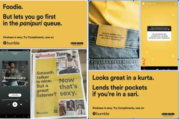 Bumble Kindness is Sexy Campaign Promotion 