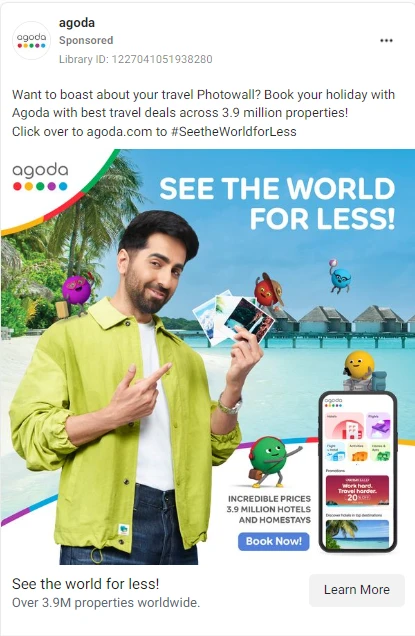 Screenshot of ad by Agoda India