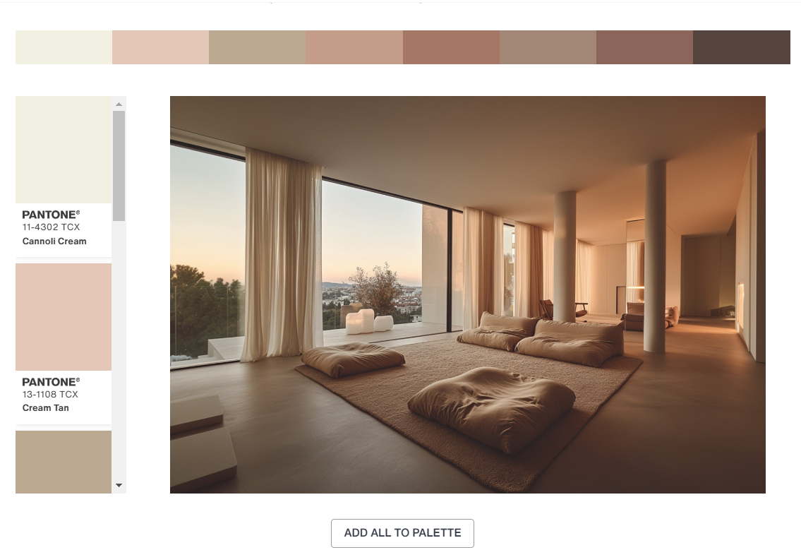 Colour palette - Relaxed elegance