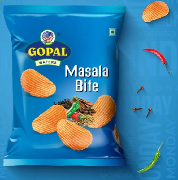 Gopal Masala wafer packaging. 