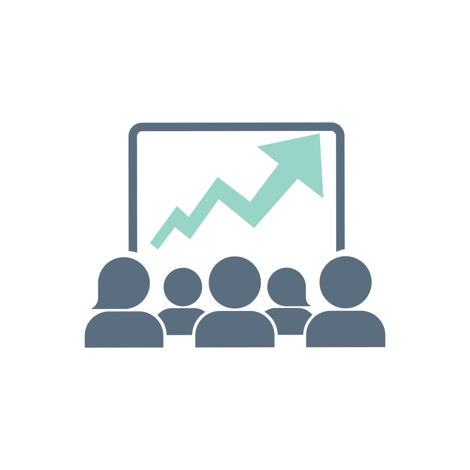Dynamic data visualisation with professionals analysing growth metrics