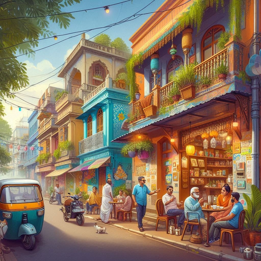 Bangalore neighbors enjoying chai together