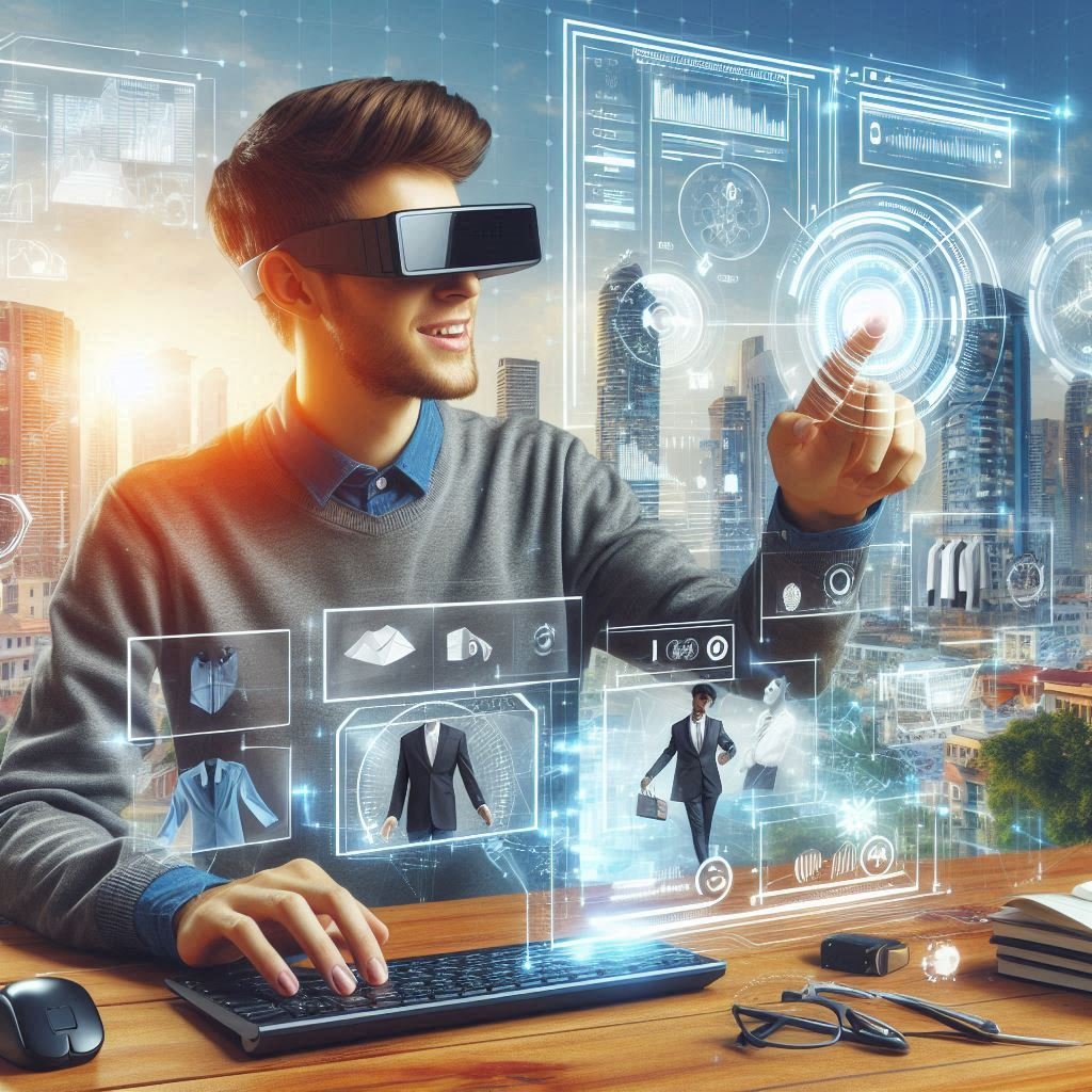 Person using AR for shopping