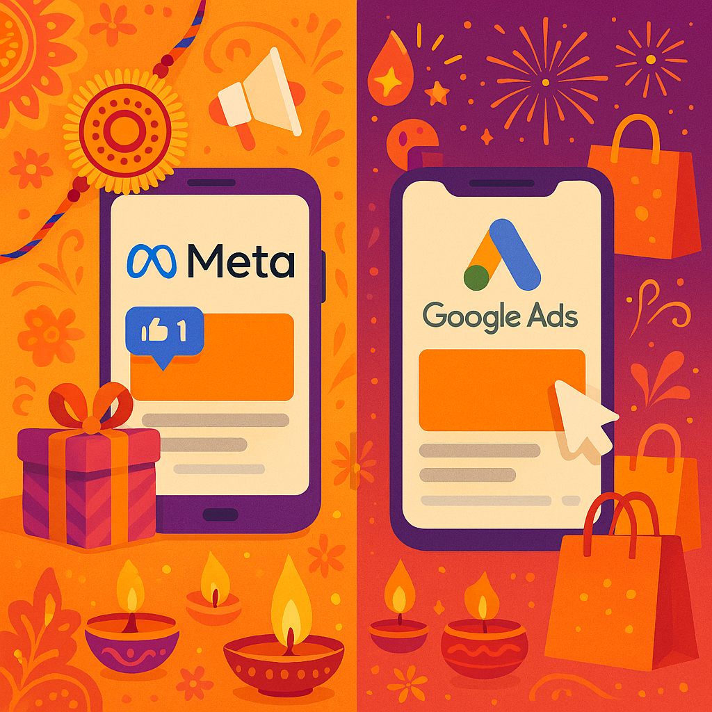 AI-generated image of Google Ads vs Meta Ads