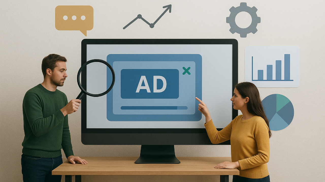 AI-generated image of digital ad metrics