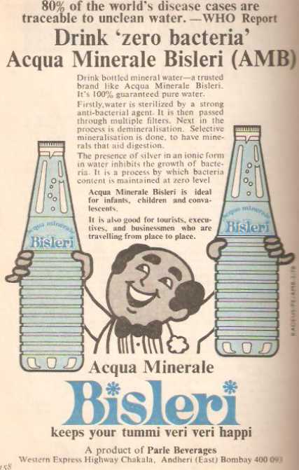 One of the very first Bisleri ads 

