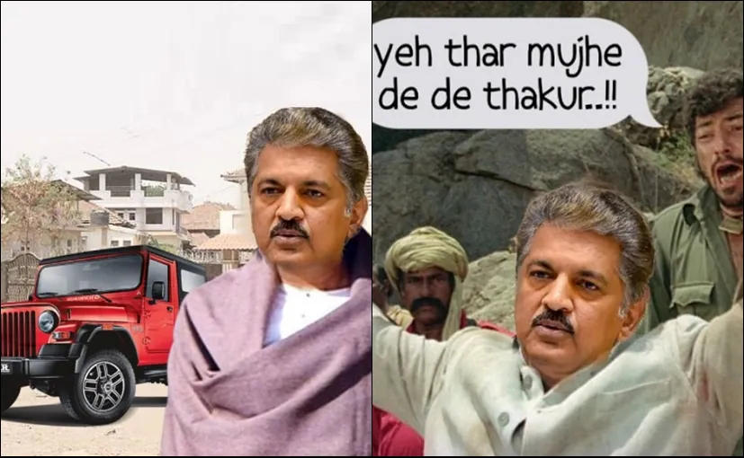 Meme of Mahindra Thar 
