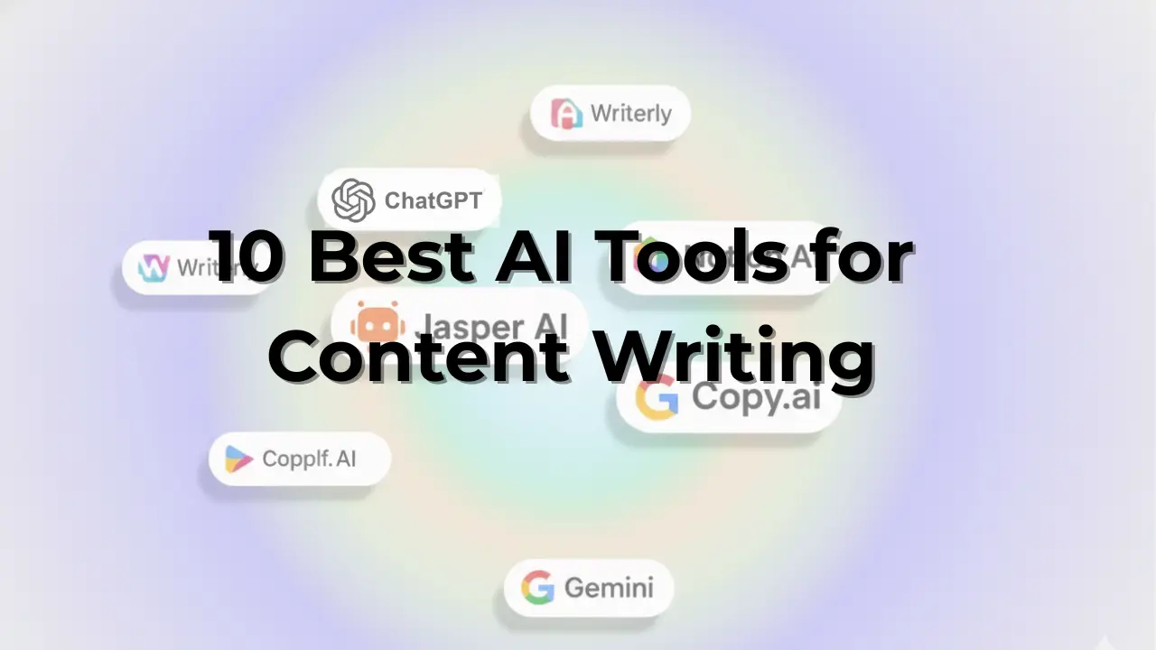 A collection of popular AI content writing tools, including ChatGPT, Jasper, Copy.ai and many more