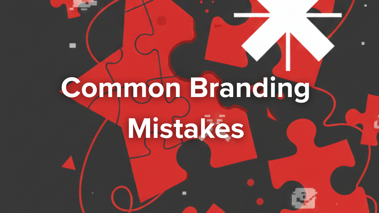 A graphic that shows Common branding mistakes in advertising