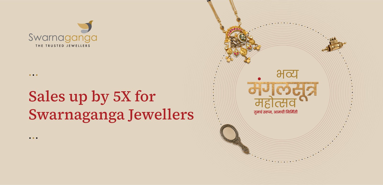 People rushing for discounts at Swarnagagna Jewellers during Bhavya Mangalsutra Mahotsav