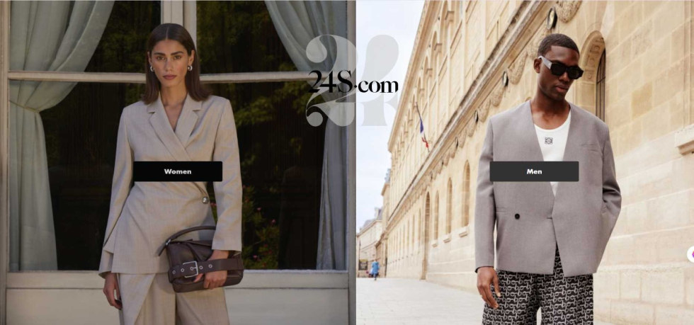 The homepage of LVMH’s digital website 24S
