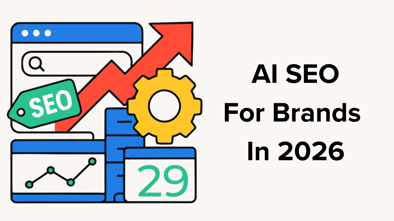 A sleek digital dashboard showing AI-driven SEO metrics, heatmaps and content clusters for a premium brand.