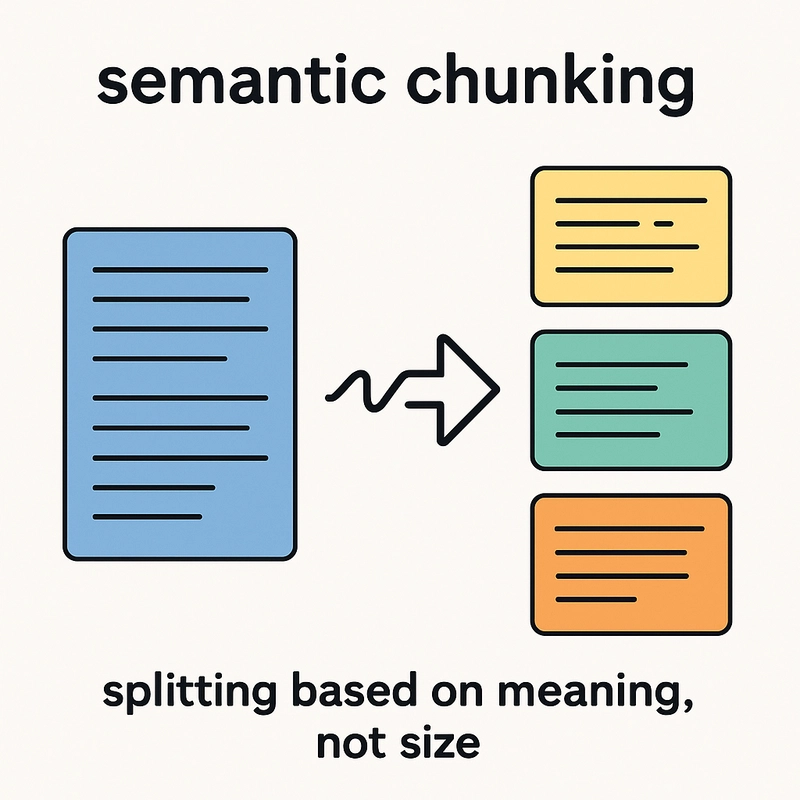 A visual graphic explaining how Semantic Chunking works