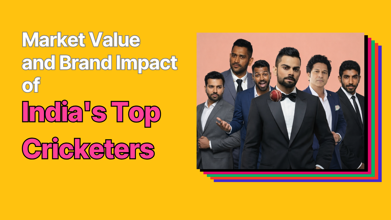 Blog cover showing a cricketer holding a bat with text about the market value and brand impact of India’s top cricketers.