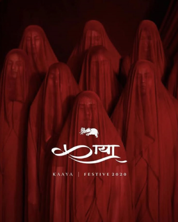 Torani Kaaya Festive 2020 campaign with models covered in red veils. 