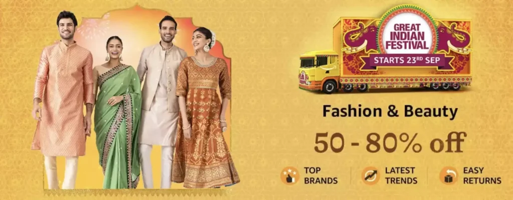 An infographic promoting the Amazon great indian Festival