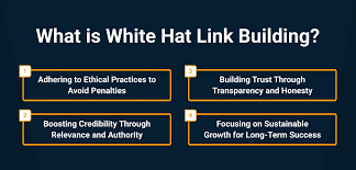 An infographic that explains what white hat link building is