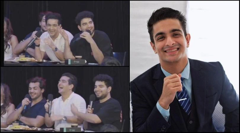 Ranveer Allahbadia speaking during a podcast or interview setting, associated with a controversy around insensitive remarks 