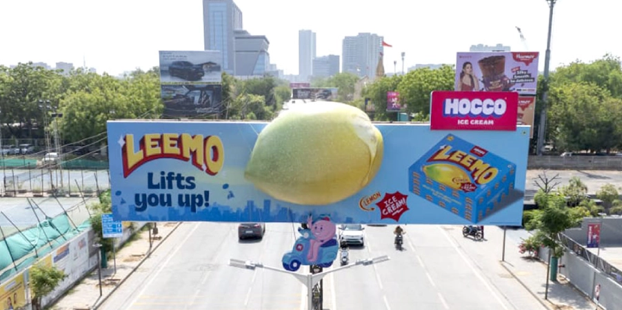Image of Billboard done by HOCCO to promote their new ice cream, Lemmo. 