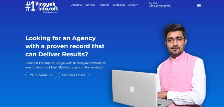 Professional digital marketing and SEO agency banner featuring the slogan "Looking for an Agency with a proven record that can Deliver Results?" 
