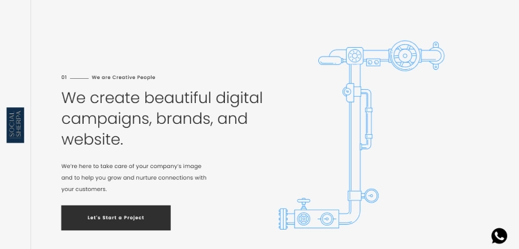Website banner of a branding agency in Ahmedabad called ‘Social Sherpa’. 