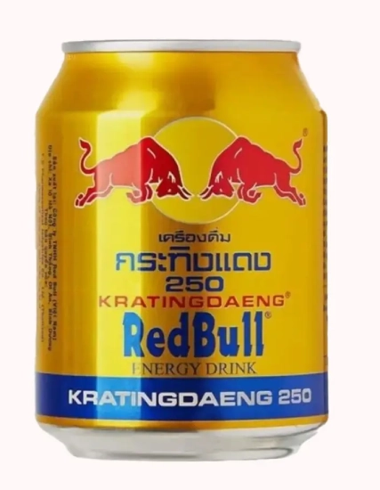  Image of the Indonesian sports drink Krating Daeng. 