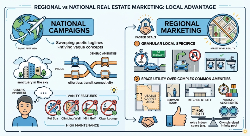 Infographic that explains local developer’s advantage over National Developer 