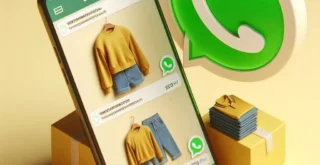 WhatsApp chat with clothing business showcasing clothes for shopping